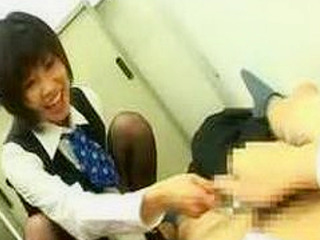 Japanese Lady Gets Horny in Office with Teasing Masturbation and Secret